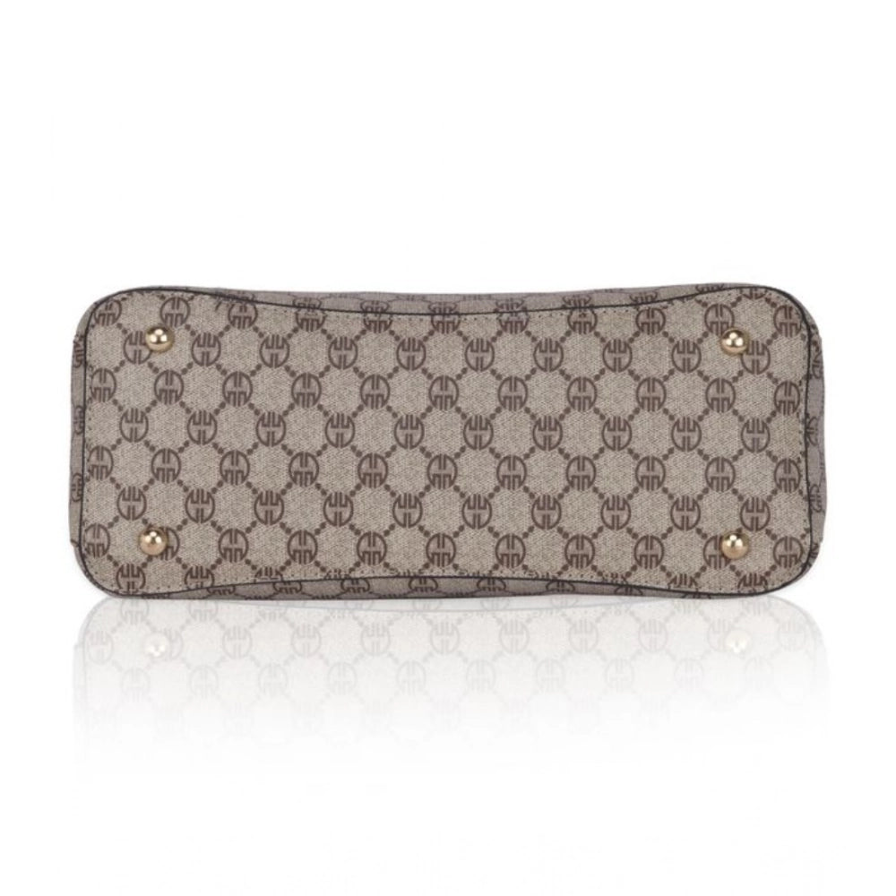 Generic Women's Faux Leather Printed Handbag (Camel)