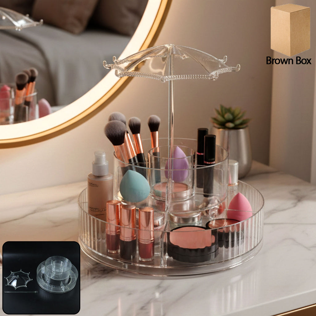 Premium 360 Rotating Makeup  Jewellery Organizer Stand (1 Pc)