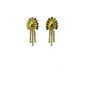 Generic Women's Pack of_2 Brass Gold-Plated Earrings (Gold)