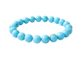 Generic Natural Crystal 8mm Turquoise Bracelet (Sky Blue)