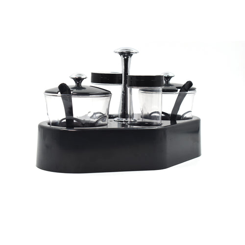 8122 Ganesh Rendy Condiment Set For Kitchen Transparent Jar For Easy To Access Spice 1 Piece Spice Set  (Plastic)