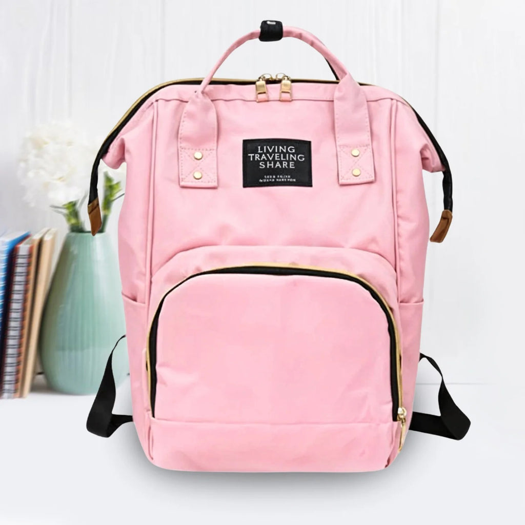 Multipurpose Large Capacity Moms Backpack Diaper Bag (1 Pc  17 Pocket  Big)