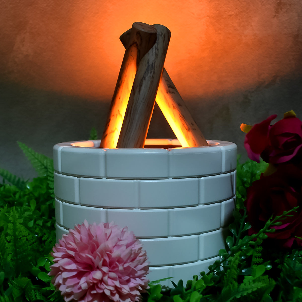 Bonfire Shaped Diffuser Essential Oil Diffuser Multi Function Flame Oil Diffuser (1 Pc)
