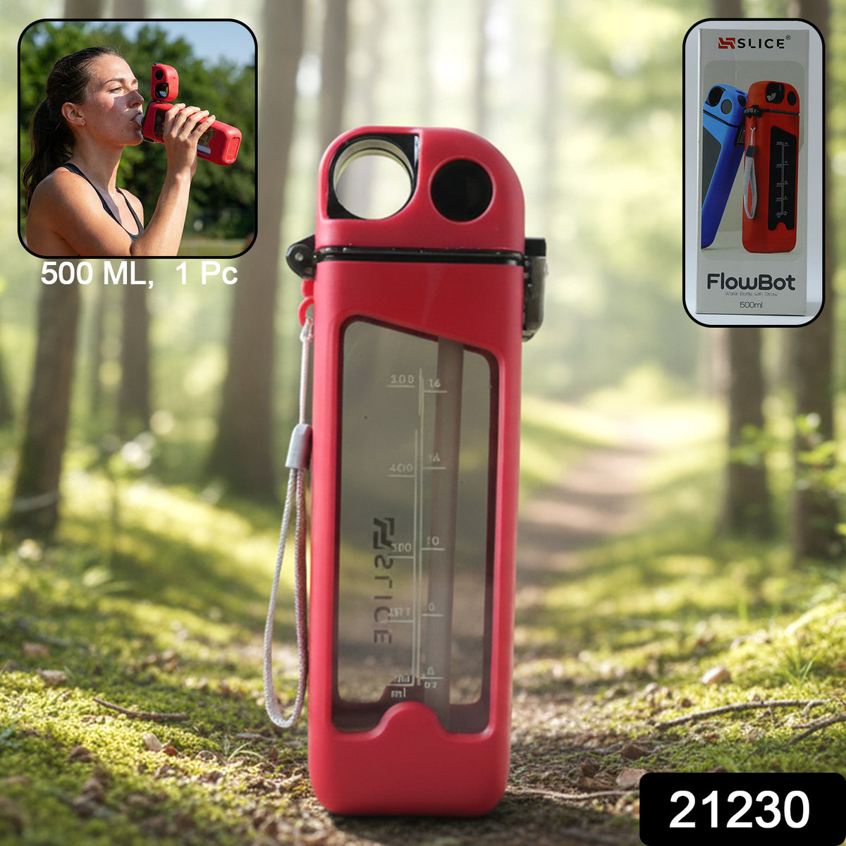500 Ml Leakproof Portable Sports Water Bottle (1 Pc)