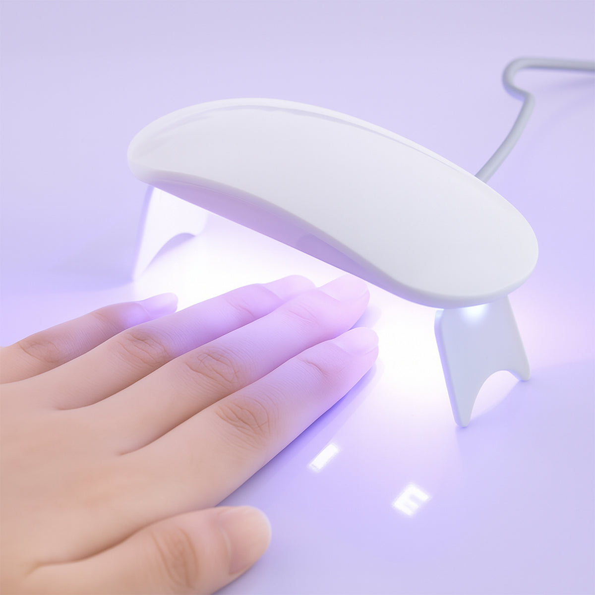 Mini Portable Uv Led Nail Lamp For Gel Nail Polish Curing (1 Pc)