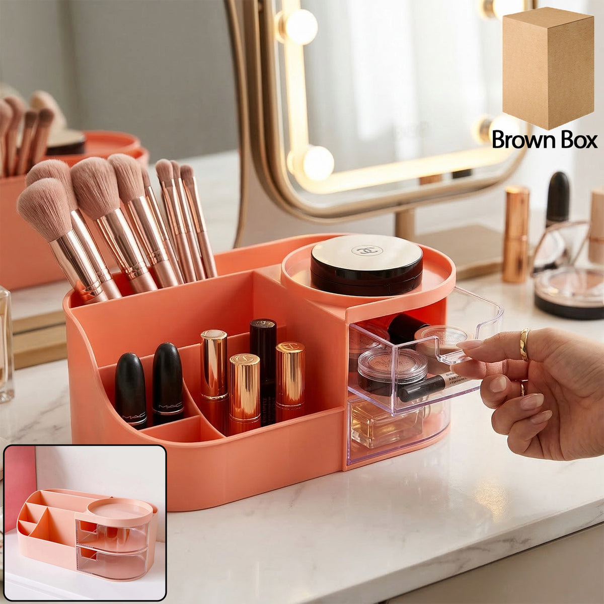 Multipurpose Makeup Organizer Storage Box (1 Pc)